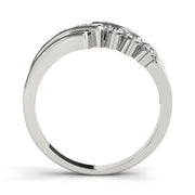 Prong Set Half Eternity Ring in Gold & Platinum