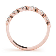 S Bands Half Eternity Ring in Gold & Platinum