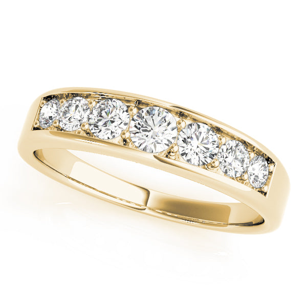 Channel Set Half Eternity Ring in 10K/14K gold and platinum with certified lab-grown or natural diamonds