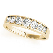 Channel Set Half Eternity Ring in 10K/14K gold and platinum with certified lab-grown or natural diamonds