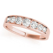 Channel Set Half Eternity Ring in Gold & Platinum