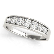 Channel Set Half Eternity Ring in Gold & Platinum