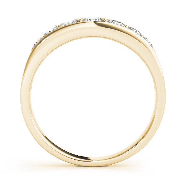 Channel Set Half Eternity Ring in Gold & Platinum