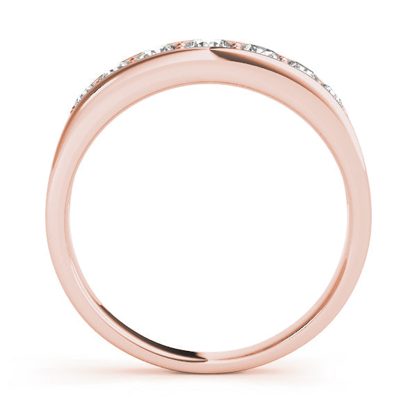 Channel Set Half Eternity Ring in Gold & Platinum