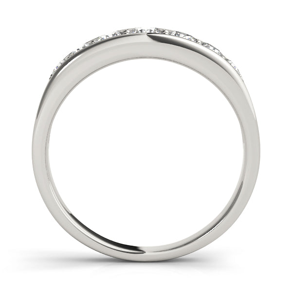 Channel Set Half Eternity Ring in Gold & Platinum