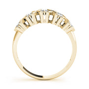Xo- Prong Set Half Eternity Ring in Gold & Platinum