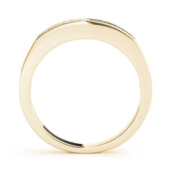 Channel Set Half Eternity Ring in Gold & Platinum