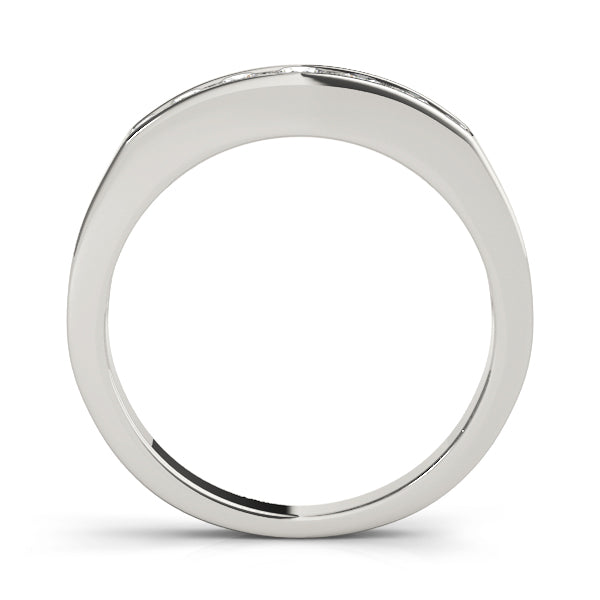 Channel Set Half Eternity Ring in Gold & Platinum