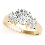 Pristine Fancy Shape Remounts Marquise Diamond Engagement Ring in 10K/14K gold and platinum with certified lab-grown or natural diamonds