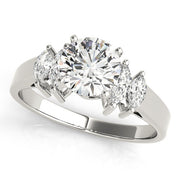 Pristine Fancy Shape Remounts Marquise Diamond Engagement Ring in 10K/14K gold and platinum with certified lab-grown or natural diamonds