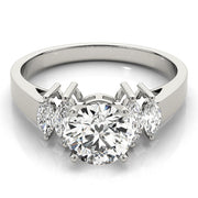 Pristine Fancy Shape Remounts Marquise Diamond Engagement Ring in 10K/14K gold and platinum with certified lab-grown or natural diamonds