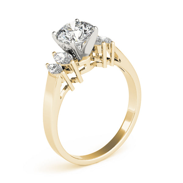 Pristine Fancy Shape Remounts Marquise Diamond Engagement Ring in 10K/14K gold and platinum with certified lab-grown or natural diamonds