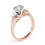 Pristine Fancy Shape Remounts Marquise Diamond Engagement Ring in 10K/14K gold and platinum with certified lab-grown or natural diamonds