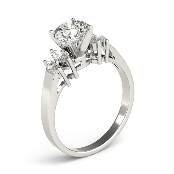Pristine Fancy Shape Remounts Marquise Diamond Engagement Ring in 10K/14K gold and platinum with certified lab-grown or natural diamonds