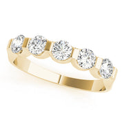 Bar Set Half Eternity Ring in 10K/14K gold and platinum with certified lab-grown or natural diamonds