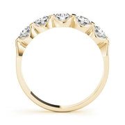 Bar Set Half Eternity Ring in Gold & Platinum