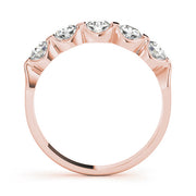 Bar Set Half Eternity Ring in Gold & Platinum