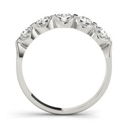 Bar Set Half Eternity Ring in Gold & Platinum