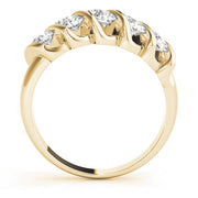 S Bands Half Eternity Ring in Gold & Platinum