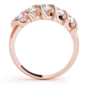 S Bands Half Eternity Ring in Gold & Platinum