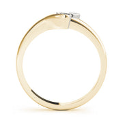 Bypass Marquise Leaf Half Eternity Ring in Gold & Platinum