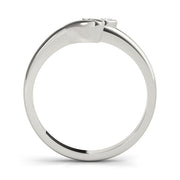Bypass Marquise Leaf Half Eternity Ring in Gold & Platinum