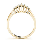Fancy Marquise Half Eternity Ring in Gold & Platinum
