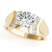 Timeless Remounts Round Diamond Engagement Ring in 10K/14K gold and platinum with certified lab-grown or natural diamonds