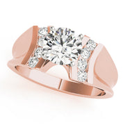 Timeless Remounts Round Diamond Engagement Ring in 10K/14K gold and platinum with certified lab-grown or natural diamonds