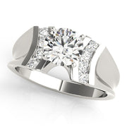 Timeless Remounts Round Diamond Engagement Ring in 10K/14K gold and platinum with certified lab-grown or natural diamonds