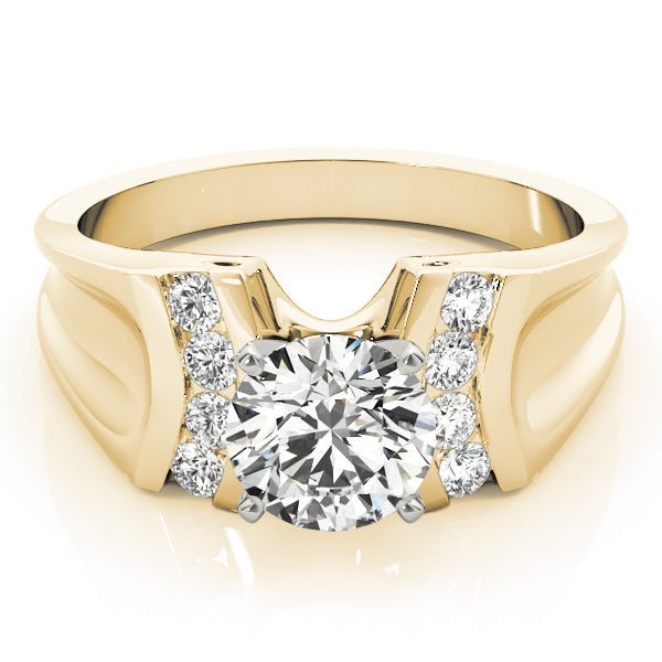 Timeless Remounts Round Diamond Engagement Ring in 10K/14K gold and platinum with certified lab-grown or natural diamonds