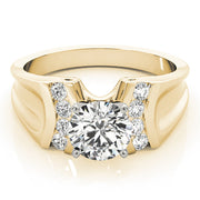 Timeless Remounts Round Diamond Engagement Ring in 10K/14K gold and platinum with certified lab-grown or natural diamonds