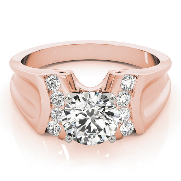 Timeless Remounts Round Diamond Engagement Ring in 10K/14K gold and platinum with certified lab-grown or natural diamonds