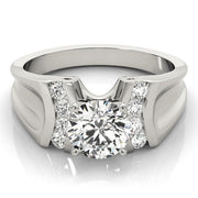 Timeless Remounts Round Diamond Engagement Ring in 10K/14K gold and platinum with certified lab-grown or natural diamonds