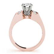 Timeless Remounts Round Diamond Engagement Ring in 10K/14K gold and platinum with certified lab-grown or natural diamonds