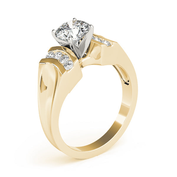 Timeless Remounts Round Diamond Engagement Ring in 10K/14K gold and platinum with certified lab-grown or natural diamonds