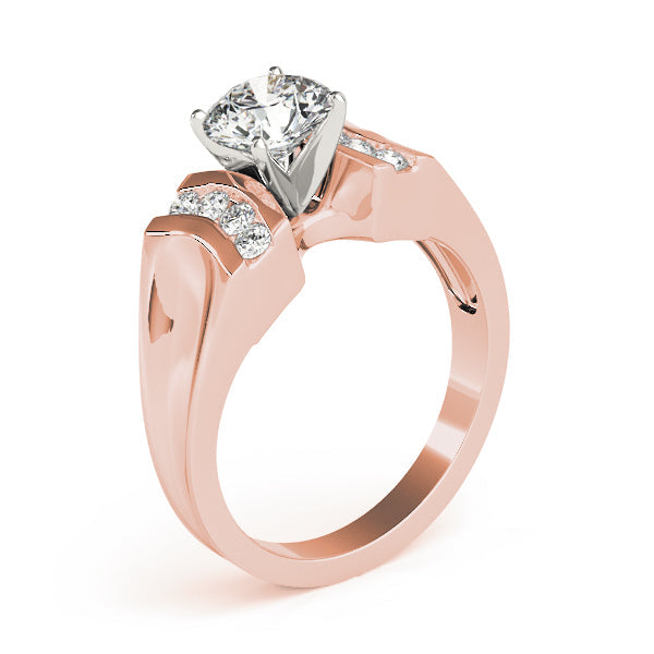Timeless Remounts Round Diamond Engagement Ring in 10K/14K gold and platinum with certified lab-grown or natural diamonds