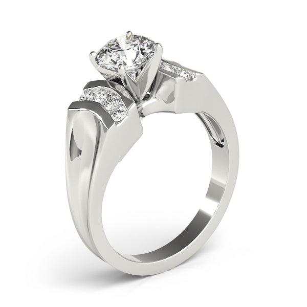 Timeless Remounts Round Diamond Engagement Ring in 10K/14K gold and platinum with certified lab-grown or natural diamonds