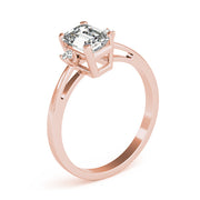 Elegant Color Rings Emerald Diamond Engagement Ring in 10K/14K gold and platinum with certified lab-grown or natural diamonds