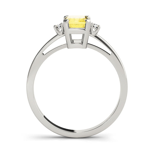 Elegant Color Rings Emerald Diamond Engagement Ring in 10K/14K gold and platinum with certified lab-grown or natural diamonds