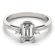 Elegant Color Rings Emerald Diamond Engagement Ring in 10K/14K gold and platinum with certified lab-grown or natural diamonds