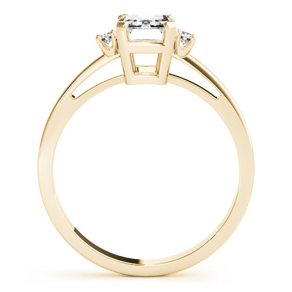 Elegant Color Rings Emerald Diamond Engagement Ring in 10K/14K gold and platinum with certified lab-grown or natural diamonds
