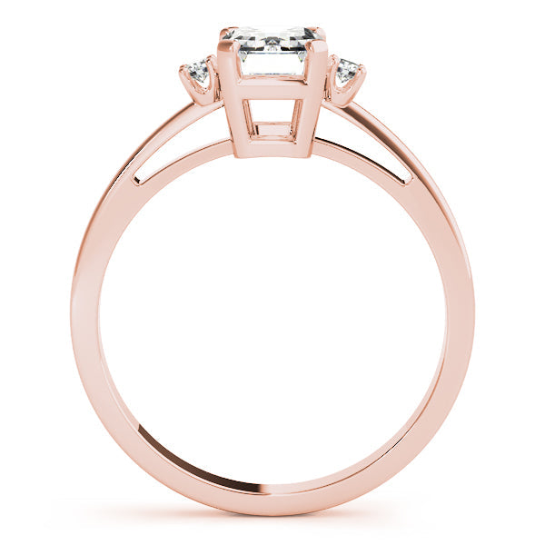 Elegant Color Rings Emerald Diamond Engagement Ring in 10K/14K gold and platinum with certified lab-grown or natural diamonds