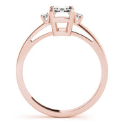 Elegant Color Rings Emerald Diamond Engagement Ring in 10K/14K gold and platinum with certified lab-grown or natural diamonds
