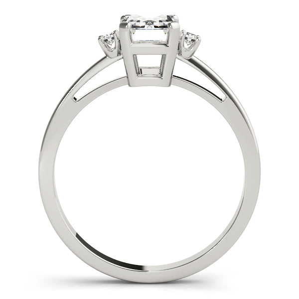Elegant Color Rings Emerald Diamond Engagement Ring in 10K/14K gold and platinum with certified lab-grown or natural diamonds