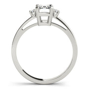 Elegant Color Rings Emerald Diamond Engagement Ring in 10K/14K gold and platinum with certified lab-grown or natural diamonds