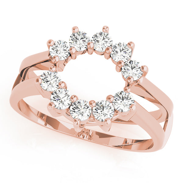Wraps & Inserts Half Eternity Ring in Gold & Platinum