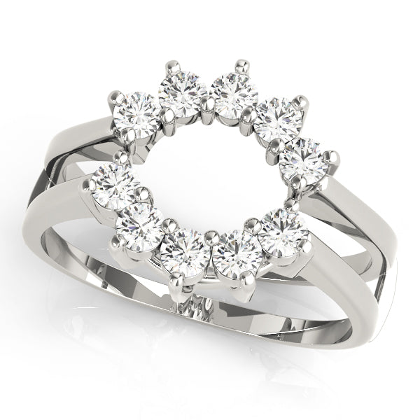 Wraps & Inserts Half Eternity Ring in Gold & Platinum