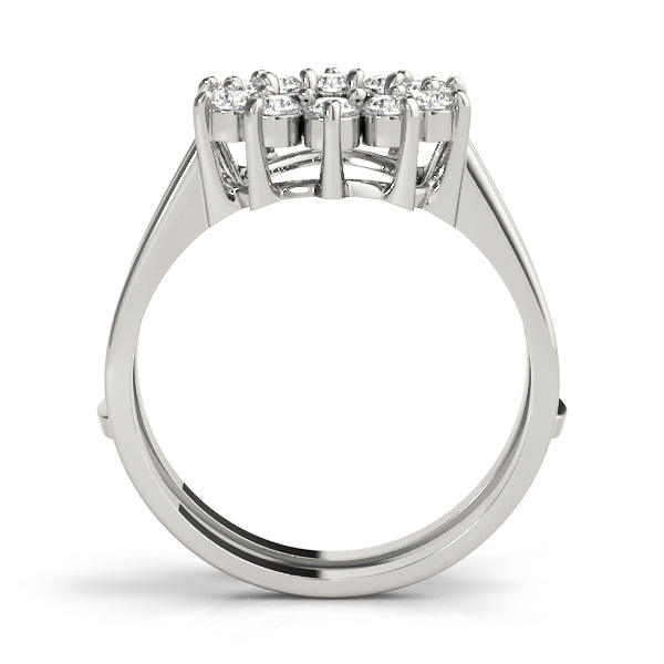 Wraps & Inserts Half Eternity Ring in Gold & Platinum