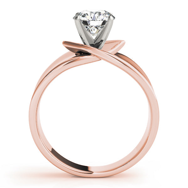Vintage-Inspired Solitaires Any Shape Round Diamond Engagement Ring in 10K/14K gold and platinum with certified lab-grown or natural diamonds
